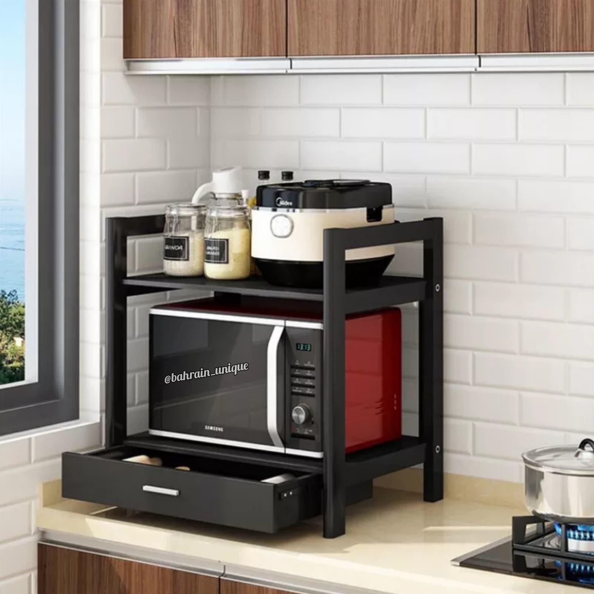 Microwave Stand with Drawer ‎- ‏ستاند ‏المايكرويف ‏مع ‏درج