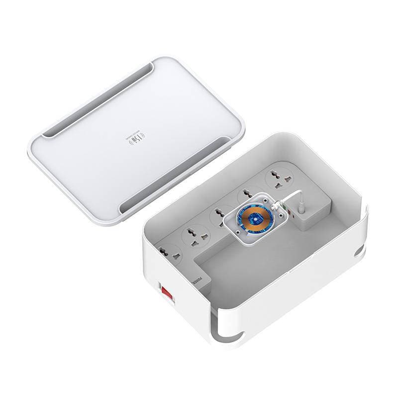 Ldnio Strip Box with Wireless Charger ‎- علبة ‏تنظيم ‏الكهرباء ‏مع ‏شاحن