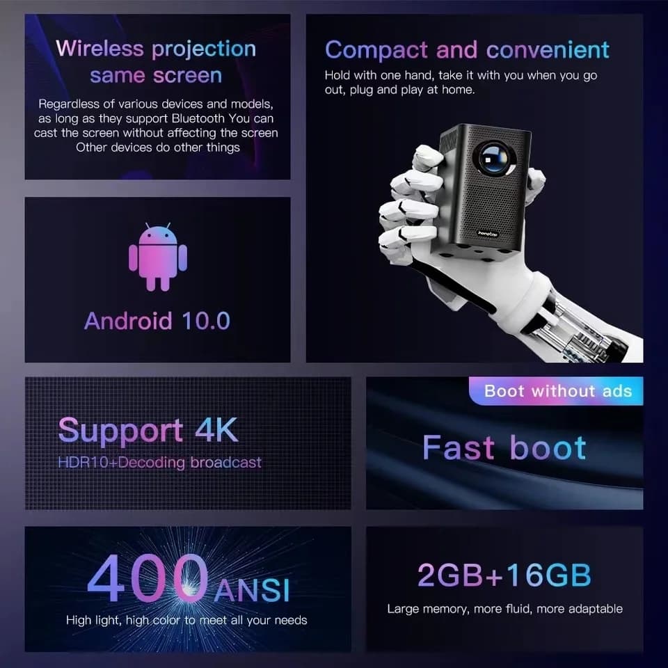 Portable ‎4K Projector S30 - بروجكتر ‏متنقل ‏ image 9