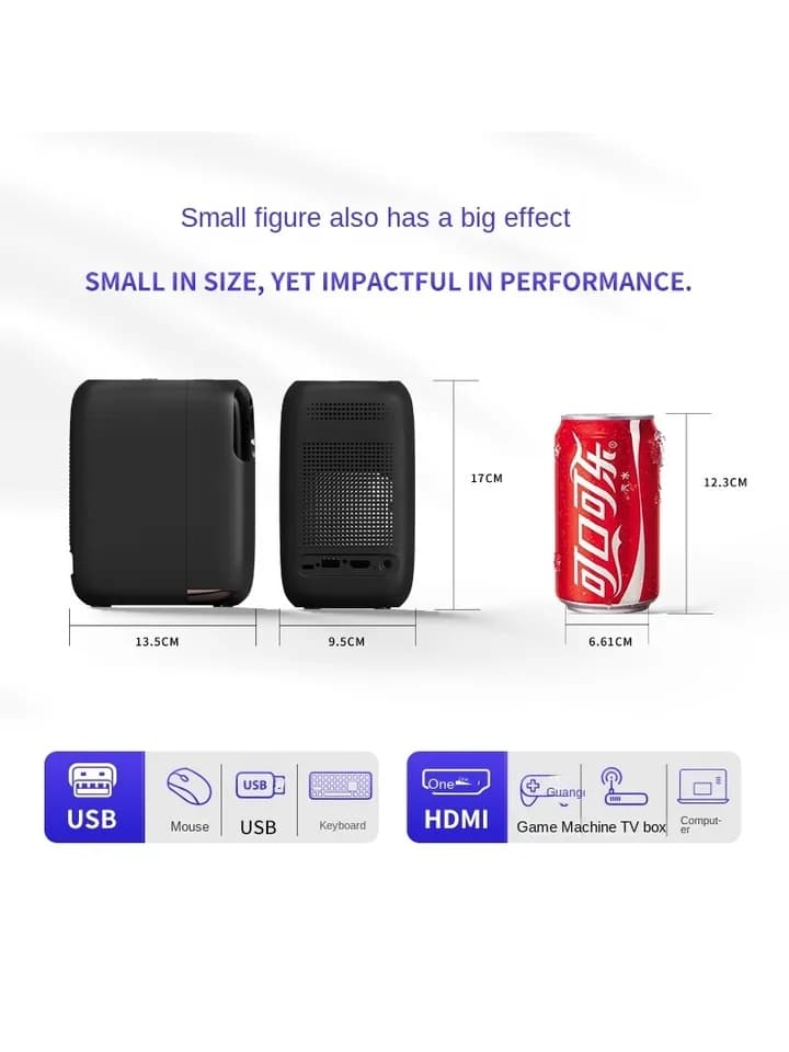 Rechargable ‎4K Projector ‎+ ‏Free  ‎stand  ‎-بروجكتر ‏لاسلكي  ‏مع ‏ستاند ‏مجاني ‏ image 6