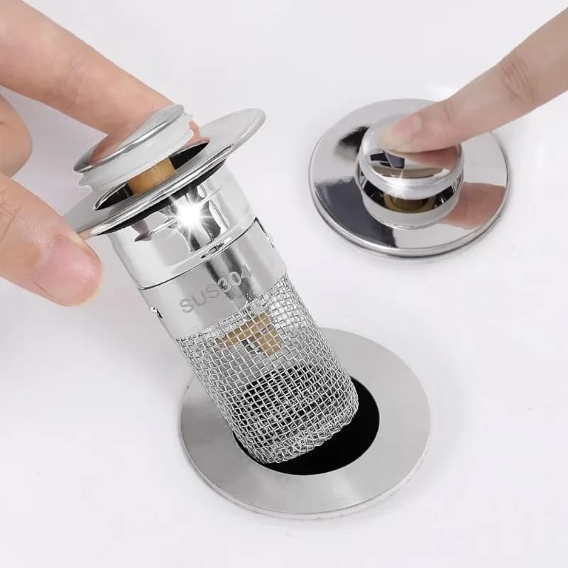 Sink Plug  ‎stainless ‎steel ‎- رأس ‏تصريف  ‏ستانليس
