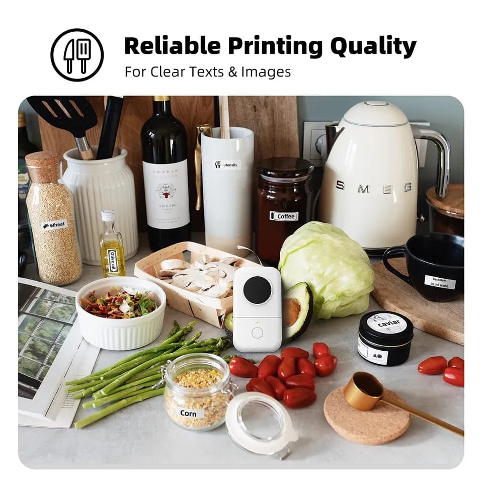 Phomemo D30 ‏Label Printer with ‎630 ‏free labels ‎+ طابعة ‏الستيكرات image 5
