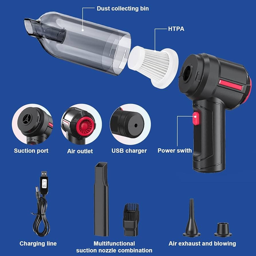 Yesido ‎3in1 ‏Mini Vacuum and Blower ‎- مكنسة ‏٢في ‏١ image 3
