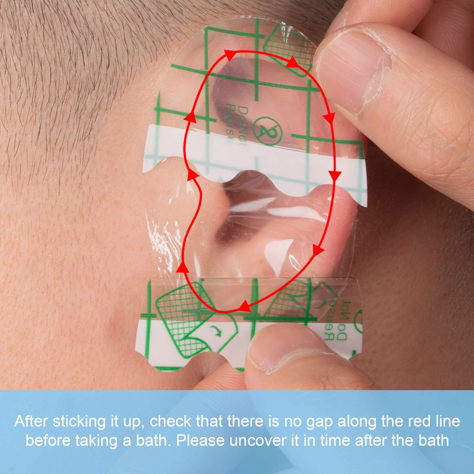 20pcs Waterproof Ear Stickers ‎- لاصقات ‏حماية ‏الاذن ‏20 ‏حبة