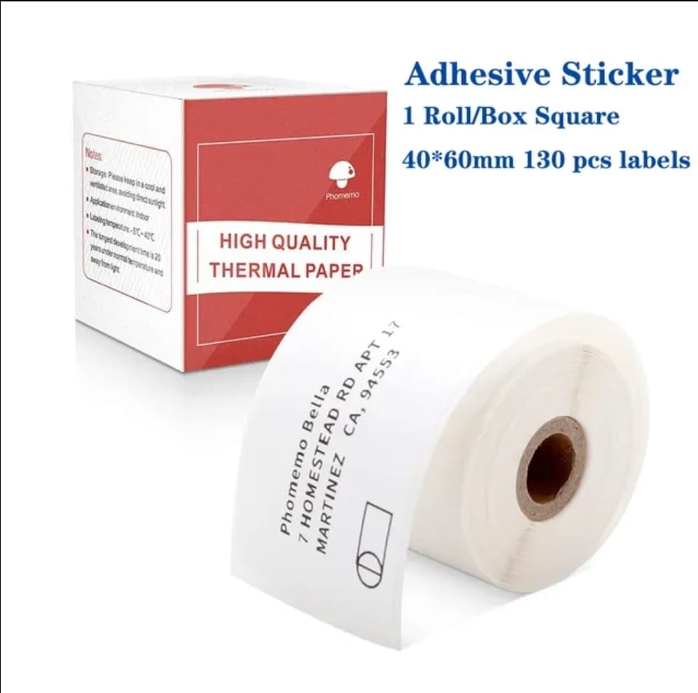 Thermal Paper Label 40×60mm ( 130 stickers )