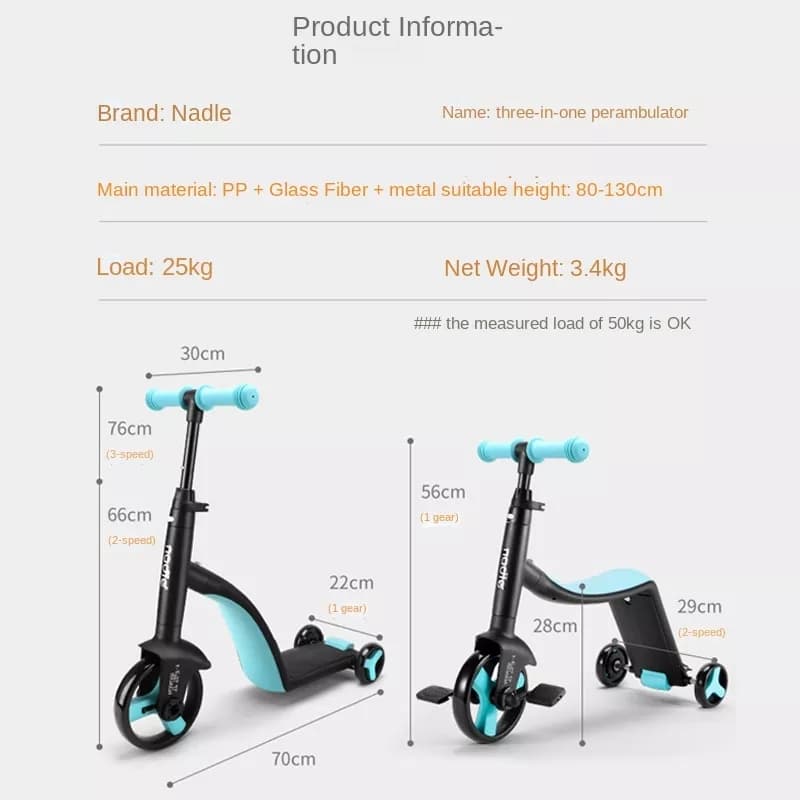 3in1 ‏Scooter ‎- سكوتر ‏٣في١ image 4