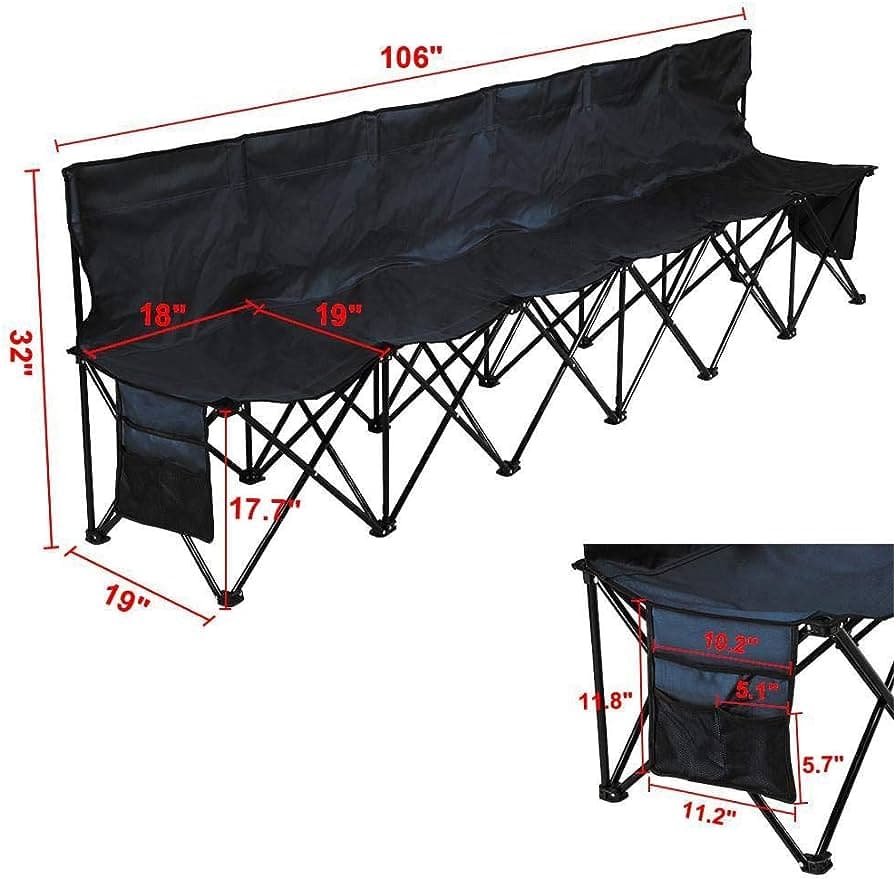 Foldable ‎6 ‏Seats Bench ‎- كرسي  ‏متنقل ٦في١ ‏ image 3