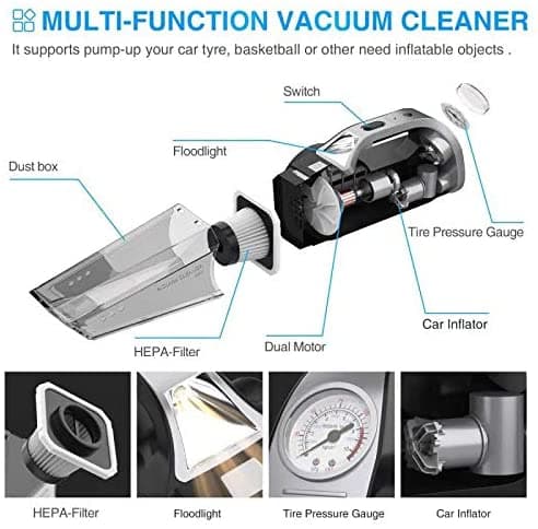 Car Vacuum 2in1 - مكنسة ومنفاخ image 2