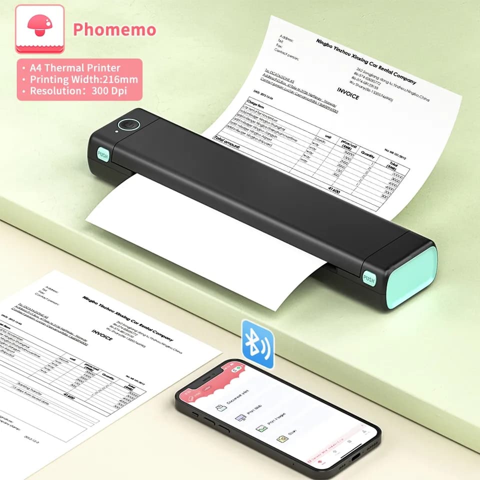 M08F portable wireless A4 ‏Thermal Printer ‎- طابعة ‏متنقلة image 6