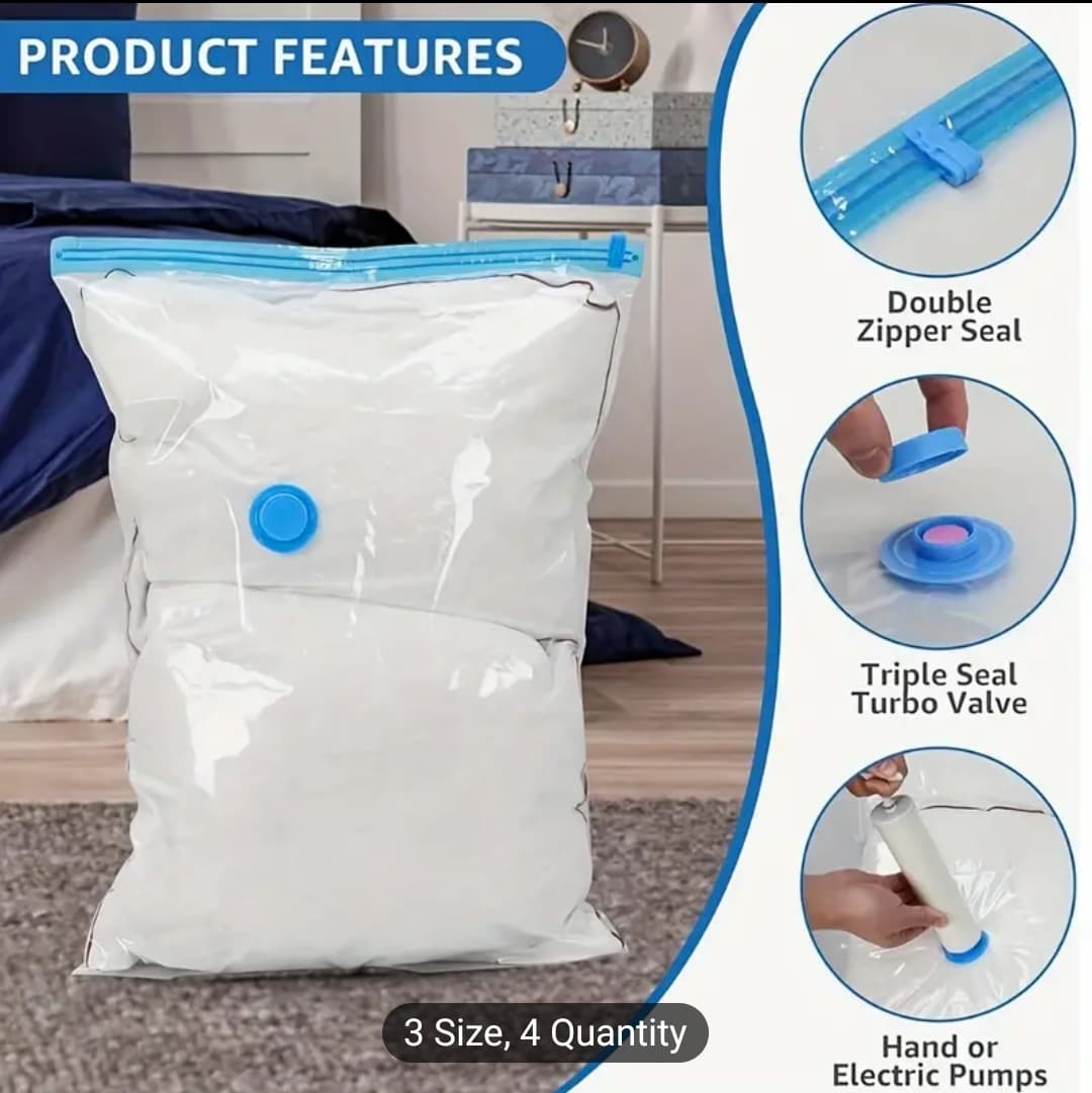 10pcs Vaccumr Storage Bags ‎- اكياس ‏التخزين ‏١٠ ‏قطع ‏