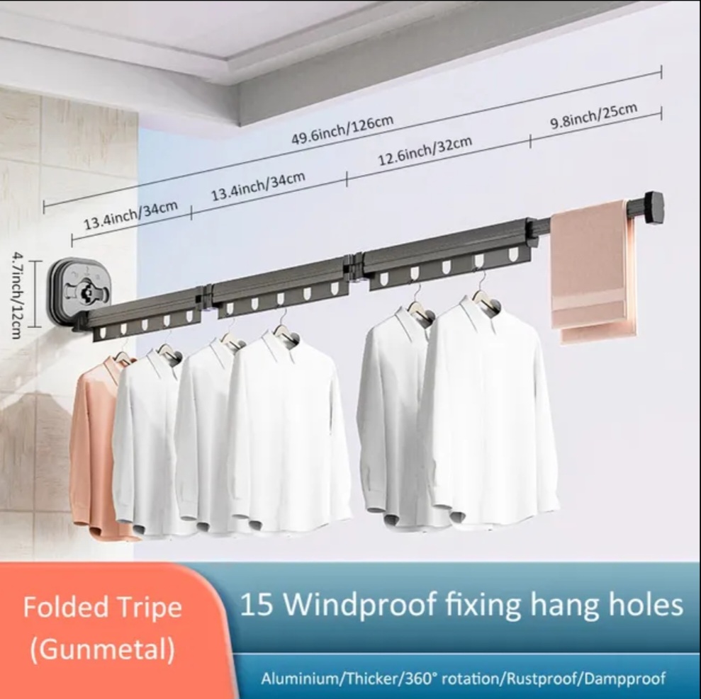 Clothes ‎Folding ‎Drying ‎Rack ‎- ‏منشر ‏قابل ‏للطي image 2