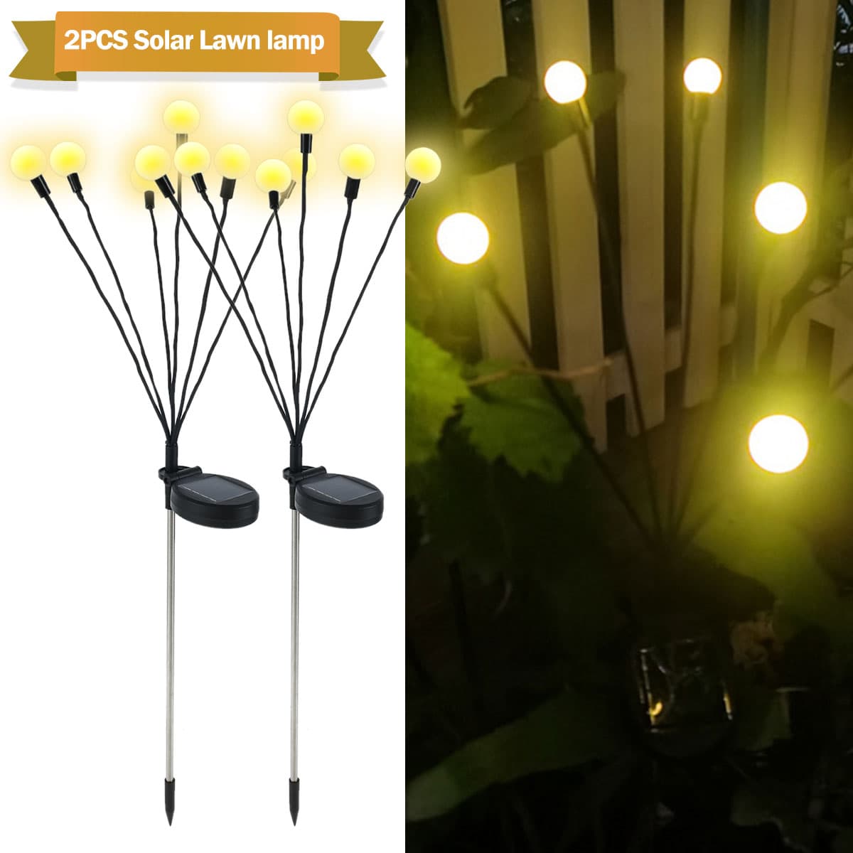 2pcs Garden Solar Light ‎- حبتين ‏اضاءات ‏بالطاقة ‏الشمسية image 5