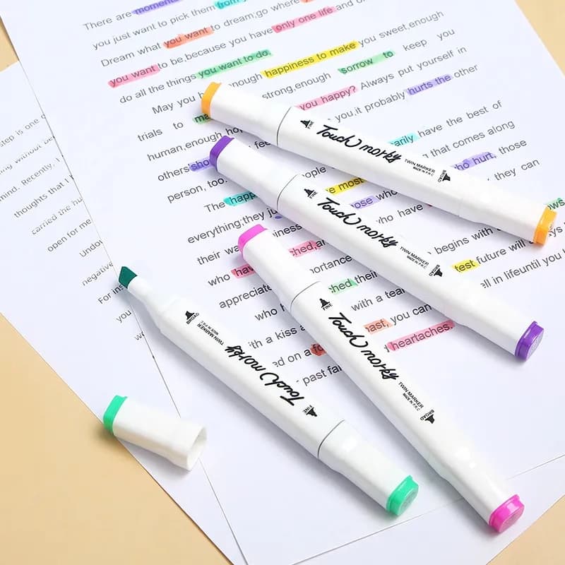 80pcs Double Head Marker ‎- ٨٠ ‏قطع ‏الوان ‏مختلفة image 10