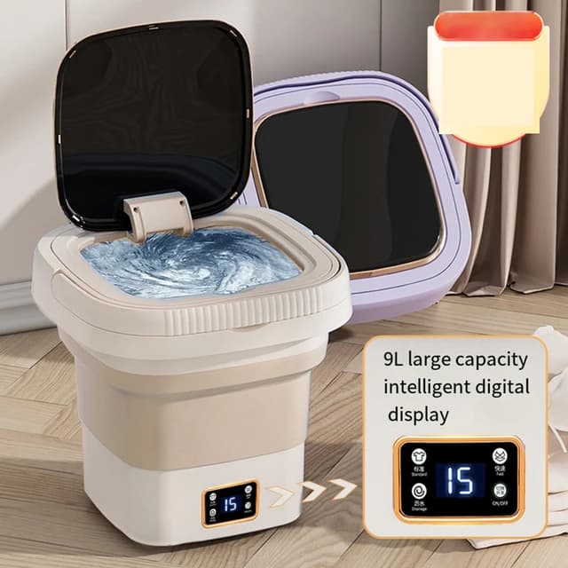 Portable ‎9L Washing ‎& ‏dryer  ‎- غسالة ‏ونشافة ‏٢في١ image 4