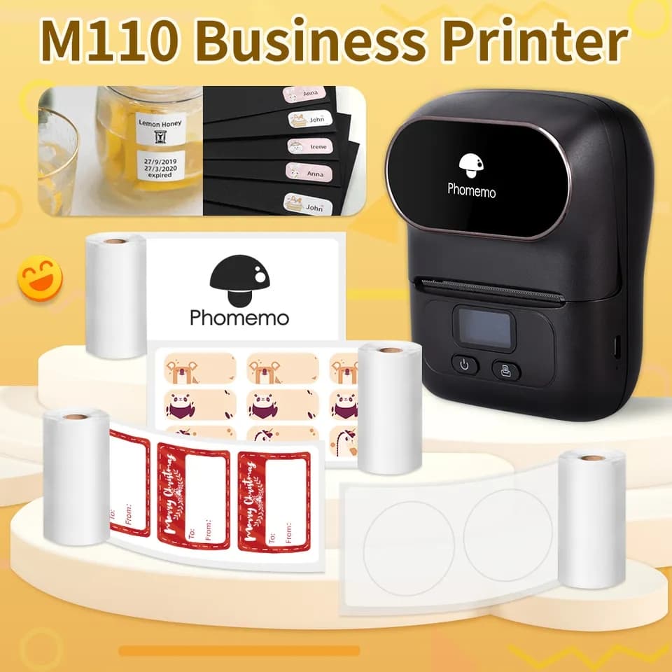 Portable Business Thermal stickers Printer  ‎M110- الطابعة ‏الفورية image 6