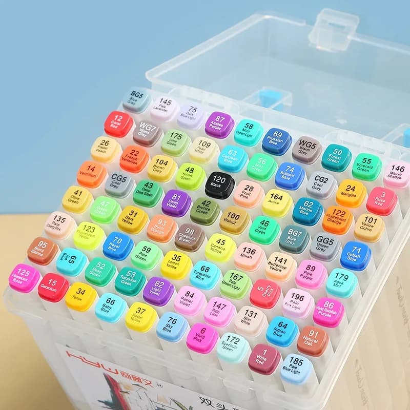 80pcs Double Head Marker ‎- ٨٠ ‏قطع ‏الوان ‏مختلفة