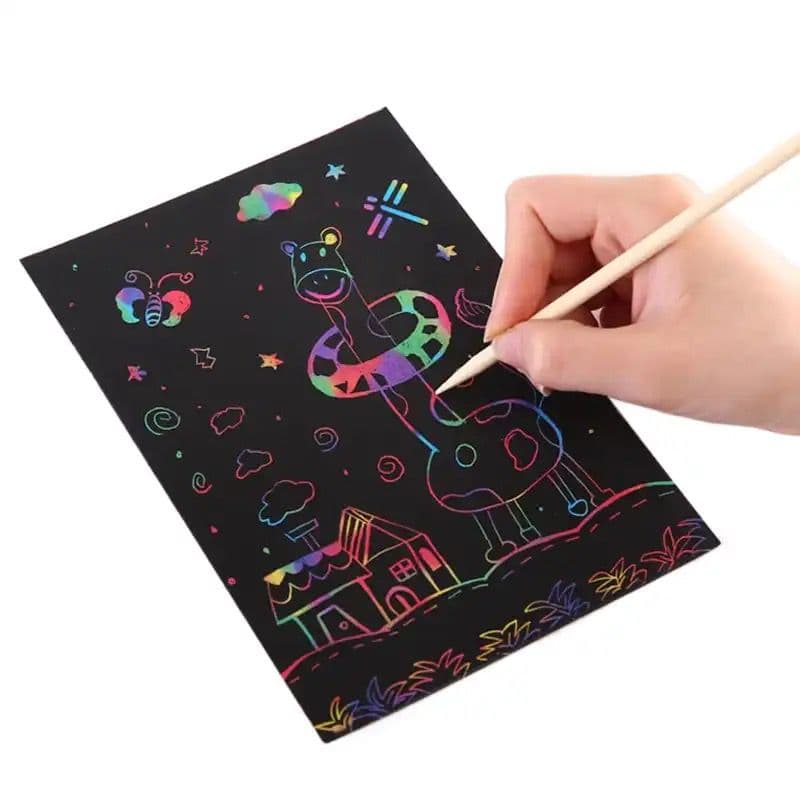 Rainbow Scratch Papers ‎(9pcs) - ‏اوراق ‏رسم ‏السحرية ‏٩ ‏اوراق image 2