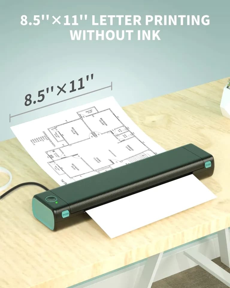 M08F portable wireless A4 ‏Thermal Printer ‎- طابعة ‏متنقلة image 2