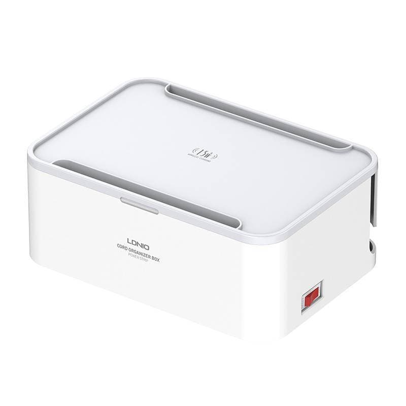 Ldnio Strip Box with Wireless Charger ‎- علبة ‏تنظيم ‏الكهرباء ‏مع ‏شاحن image 3