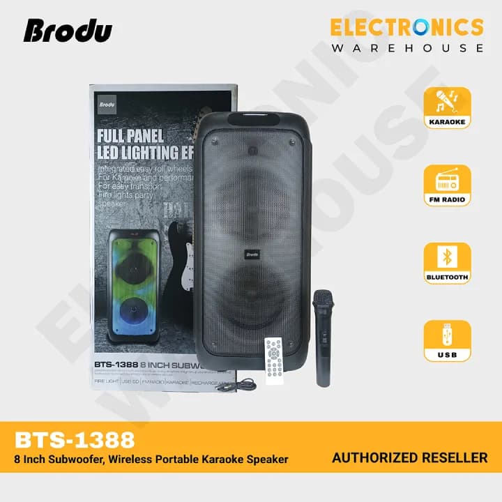 Brodu Subwoofer Speaker ‎8" - سماعة ‏متنقلة