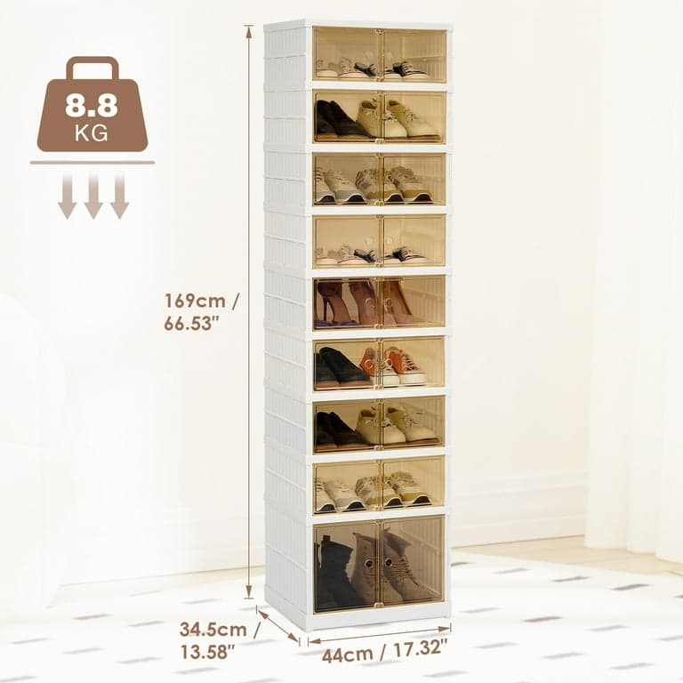 Foldable Shoe Rack ‎9 ‏Tier ‎- منظم ‏الاحذية ‏٩ ‏طبقات ‏ image 2