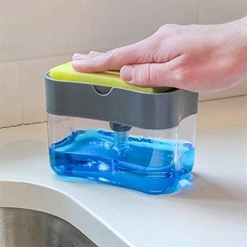 Soap Pump with sponge - علبة الجلي