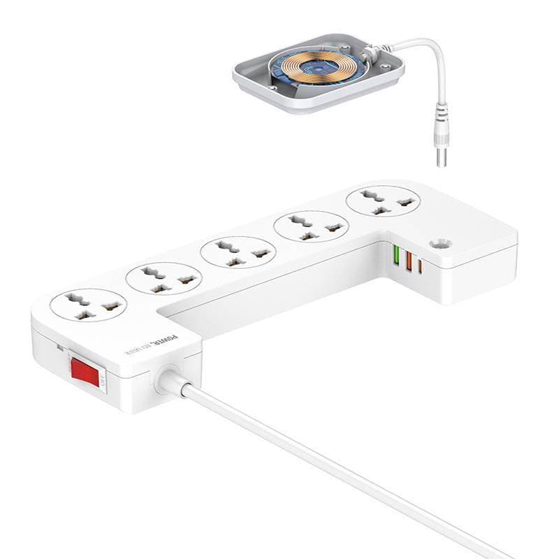 Ldnio Strip Box with Wireless Charger ‎- علبة ‏تنظيم ‏الكهرباء ‏مع ‏شاحن image 2