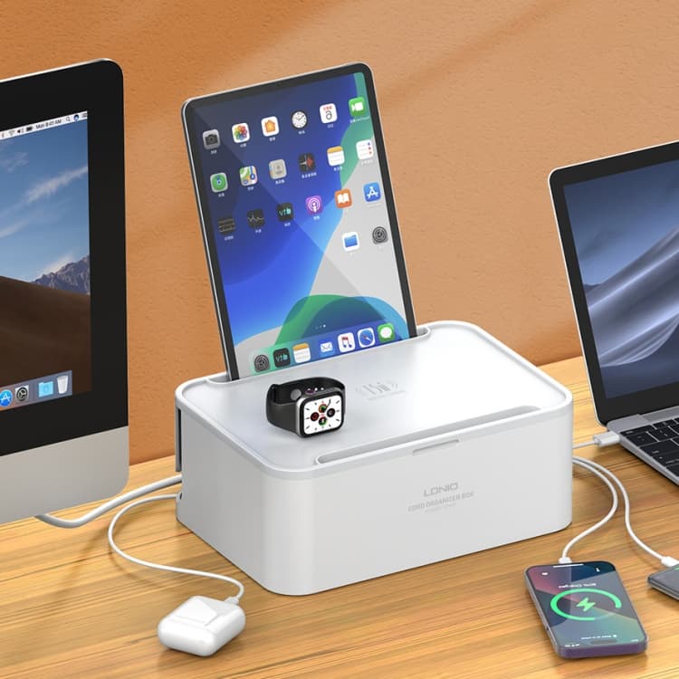 Ldnio Strip Box with Wireless Charger ‎- علبة ‏تنظيم ‏الكهرباء ‏مع ‏شاحن image 5