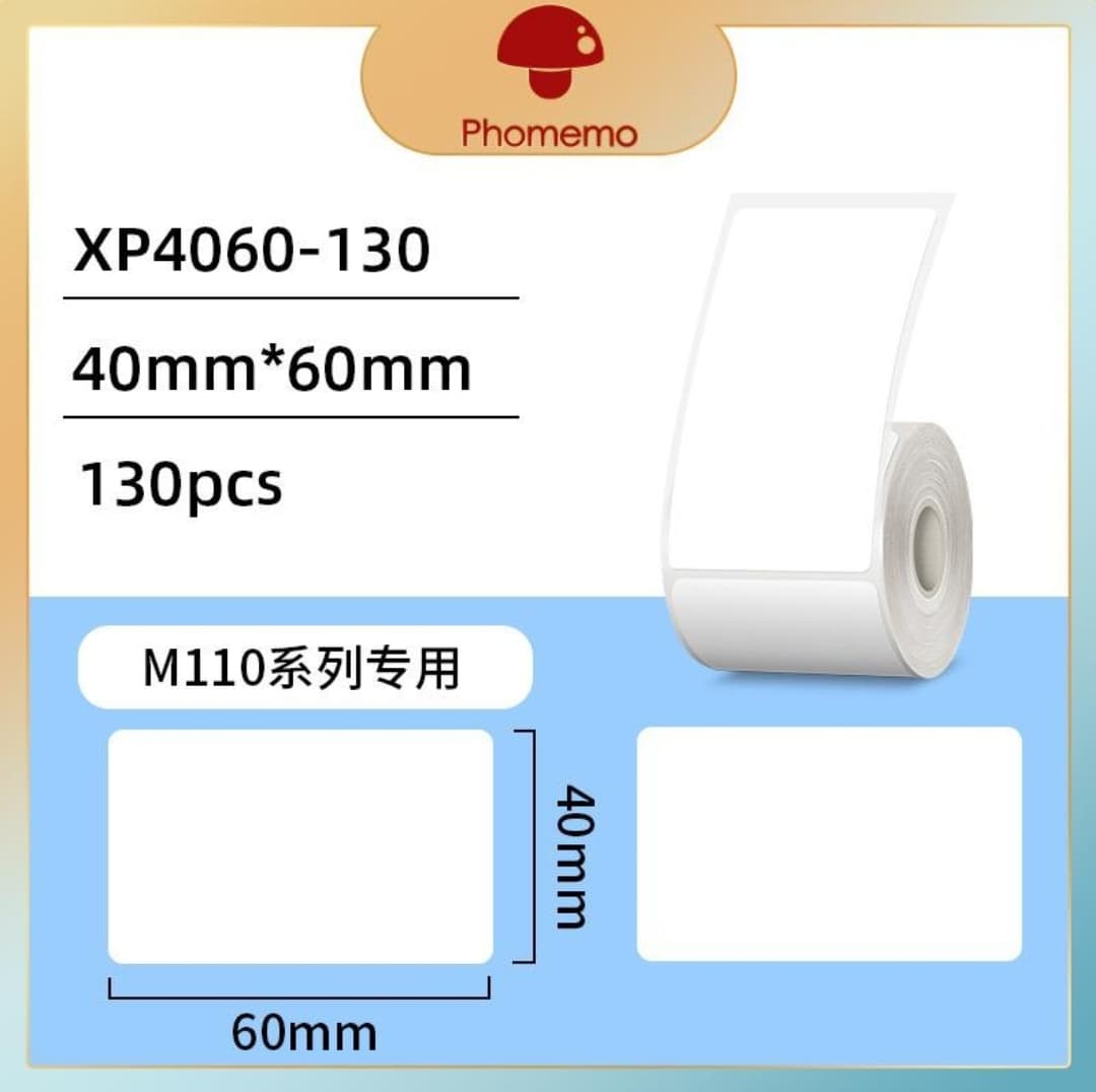 Thermal Paper Label 40×60mm ( 130 stickers ) image 2