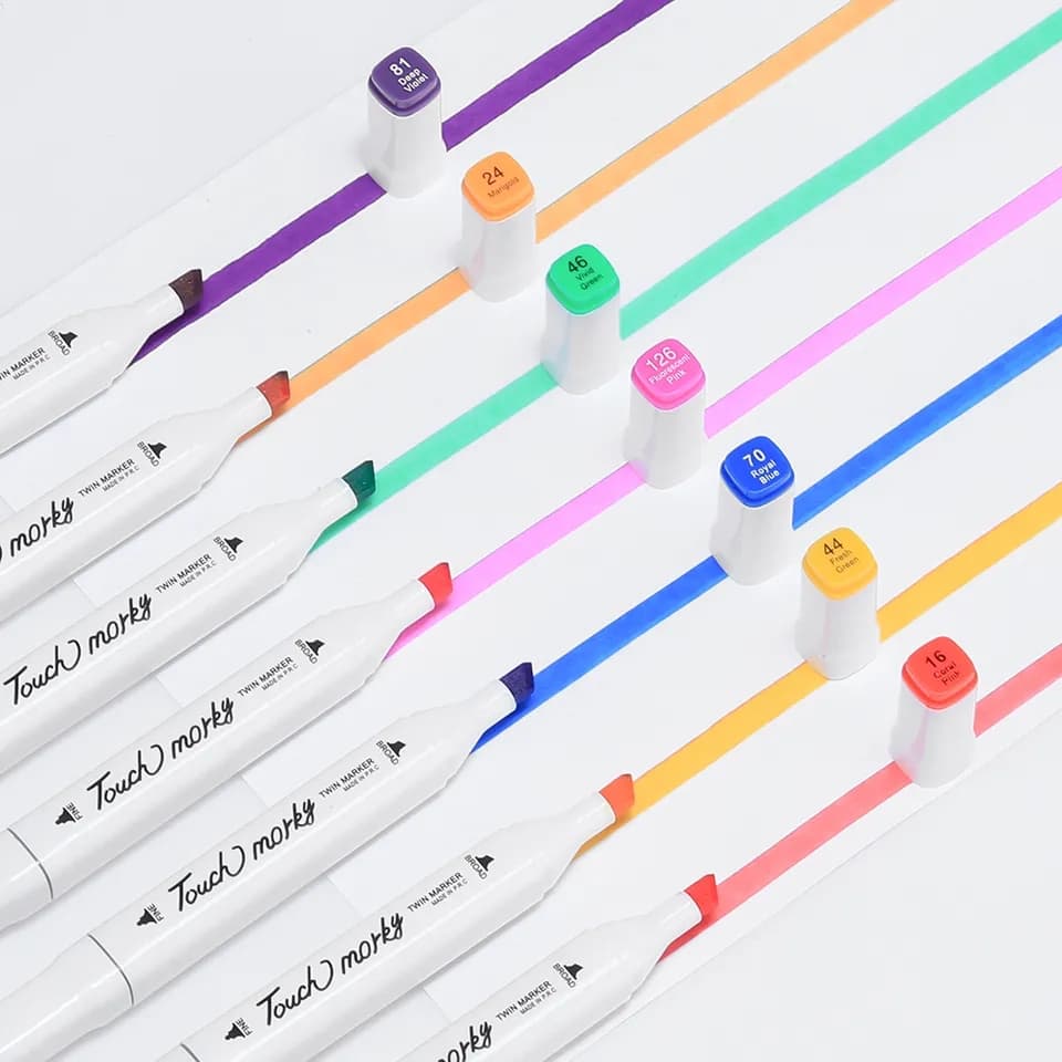 80pcs Double Head Marker ‎- ٨٠ ‏قطع ‏الوان ‏مختلفة image 4