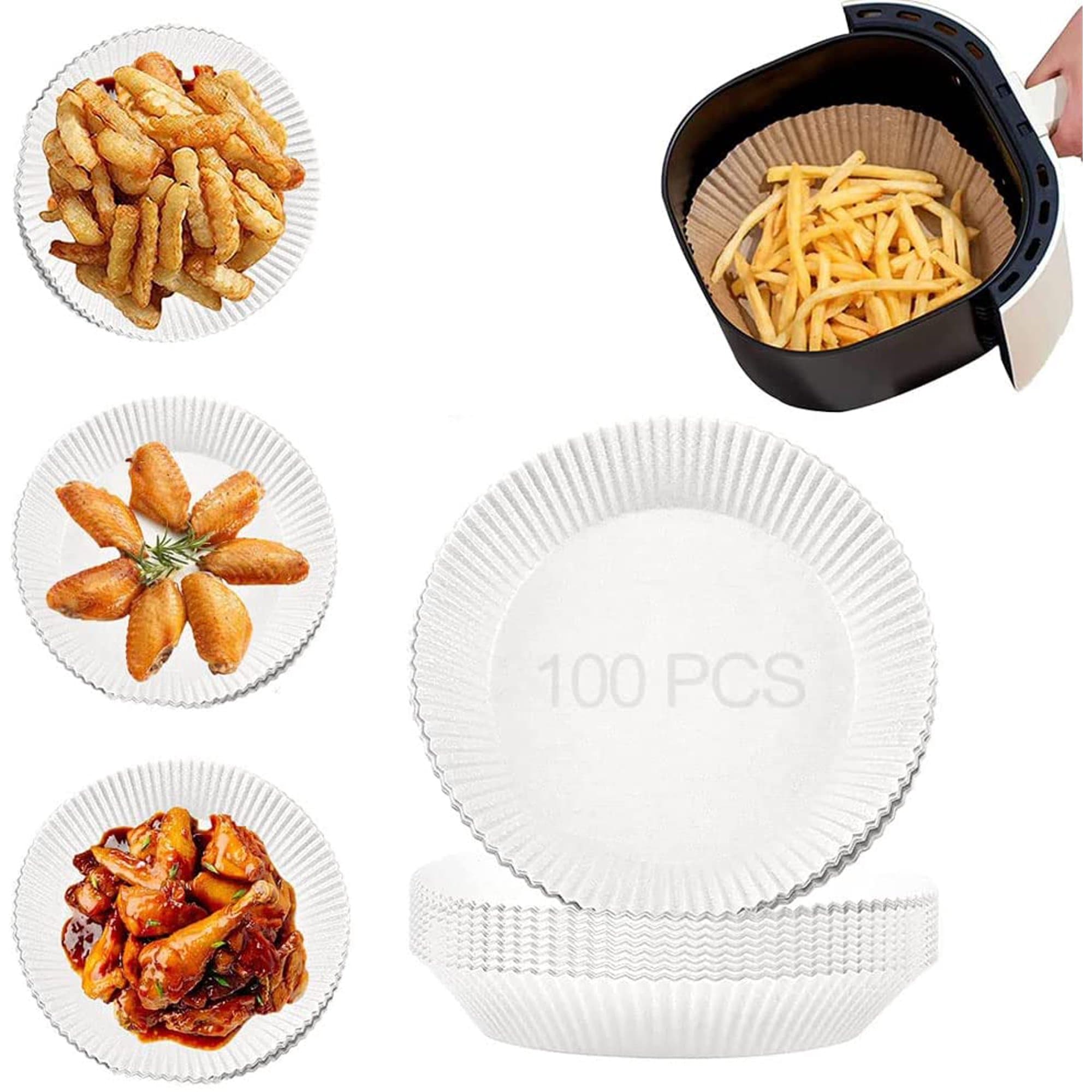 White Airfryer Liners ‎100pcs ‎- صحون ‏الاير ‏فراير ‏ image 3