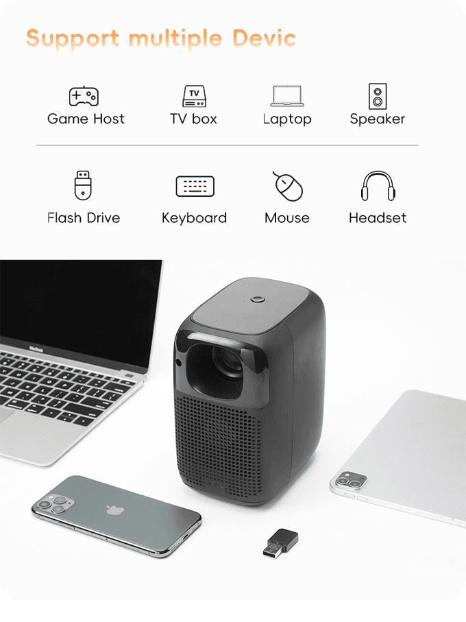 Rechargable ‎4K Projector ‎+ ‏Free  ‎stand  ‎-بروجكتر ‏لاسلكي  ‏مع ‏ستاند ‏مجاني ‏ image 7