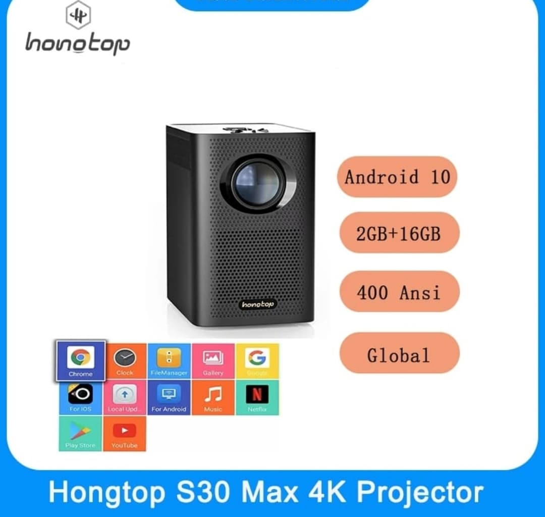 Portable ‎4K Projector S30 - بروجكتر ‏متنقل ‏