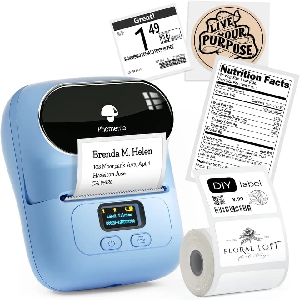 Portable Business Thermal stickers Printer  ‎M110- الطابعة ‏الفورية image 2