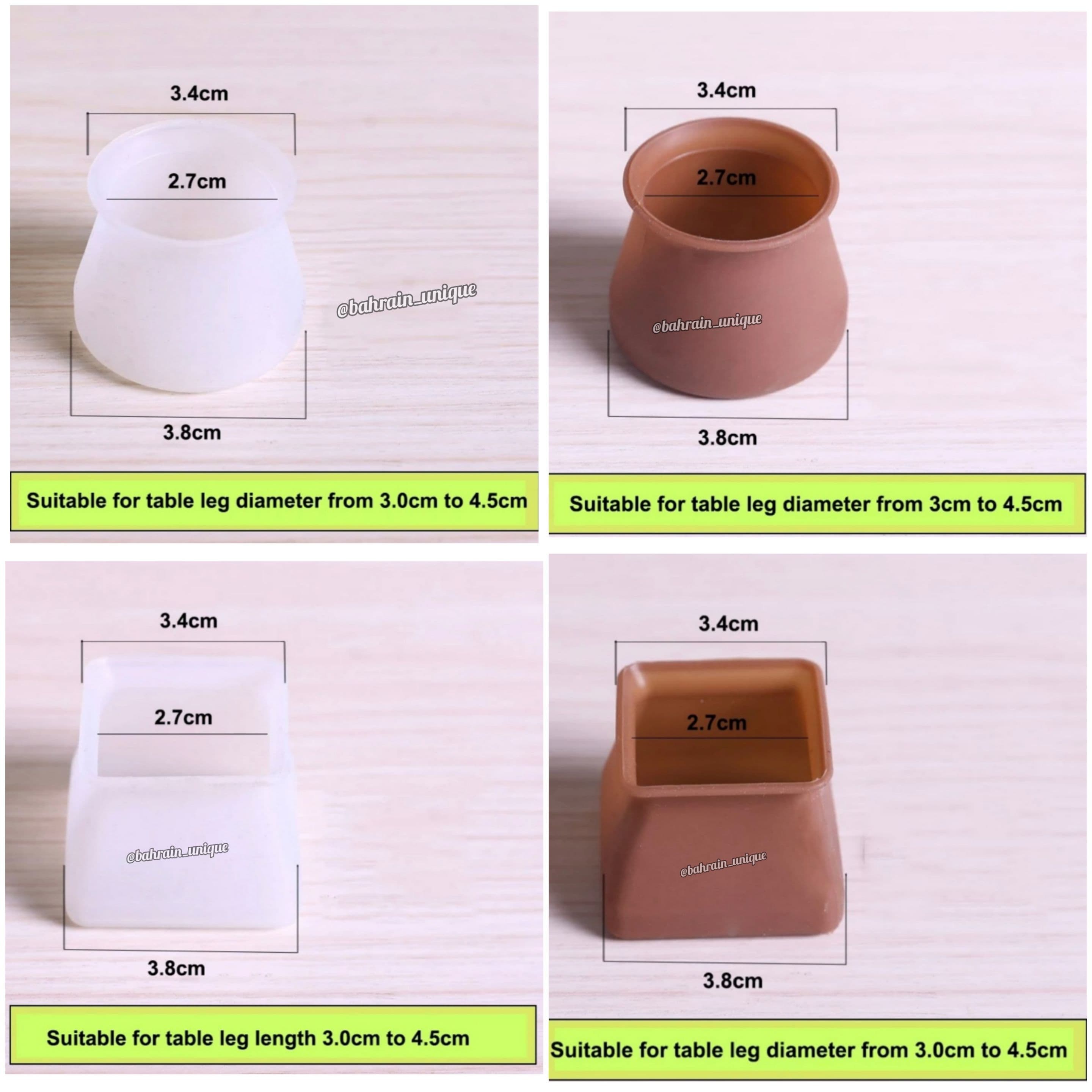 Silicon Chair Leg Cover ‎(12pcs) - اغطية ‏ارجل ‏الكرسي ‏١٢ ‏حبة image 4