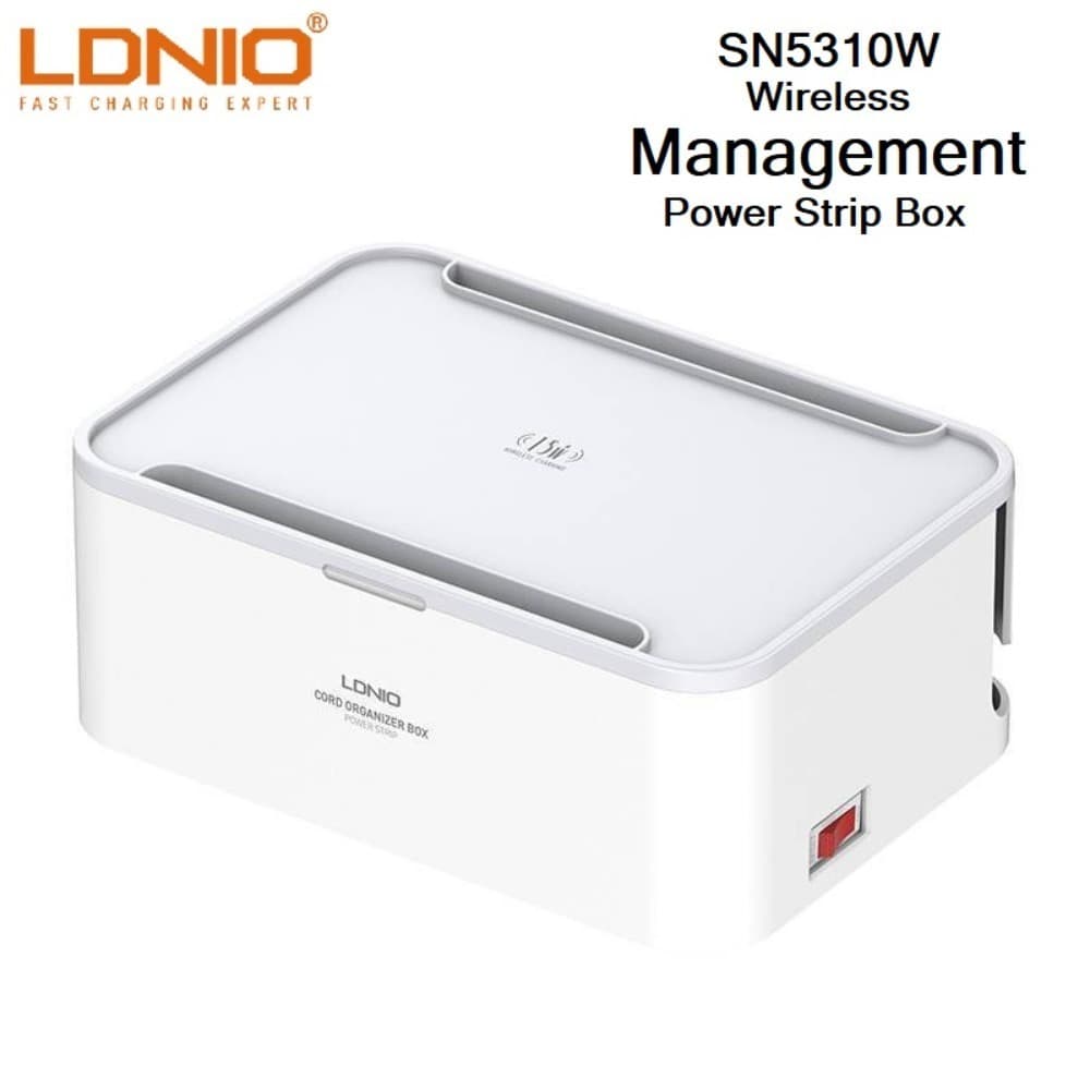 Ldnio Strip Box with Wireless Charger ‎- علبة ‏تنظيم ‏الكهرباء ‏مع ‏شاحن image 4