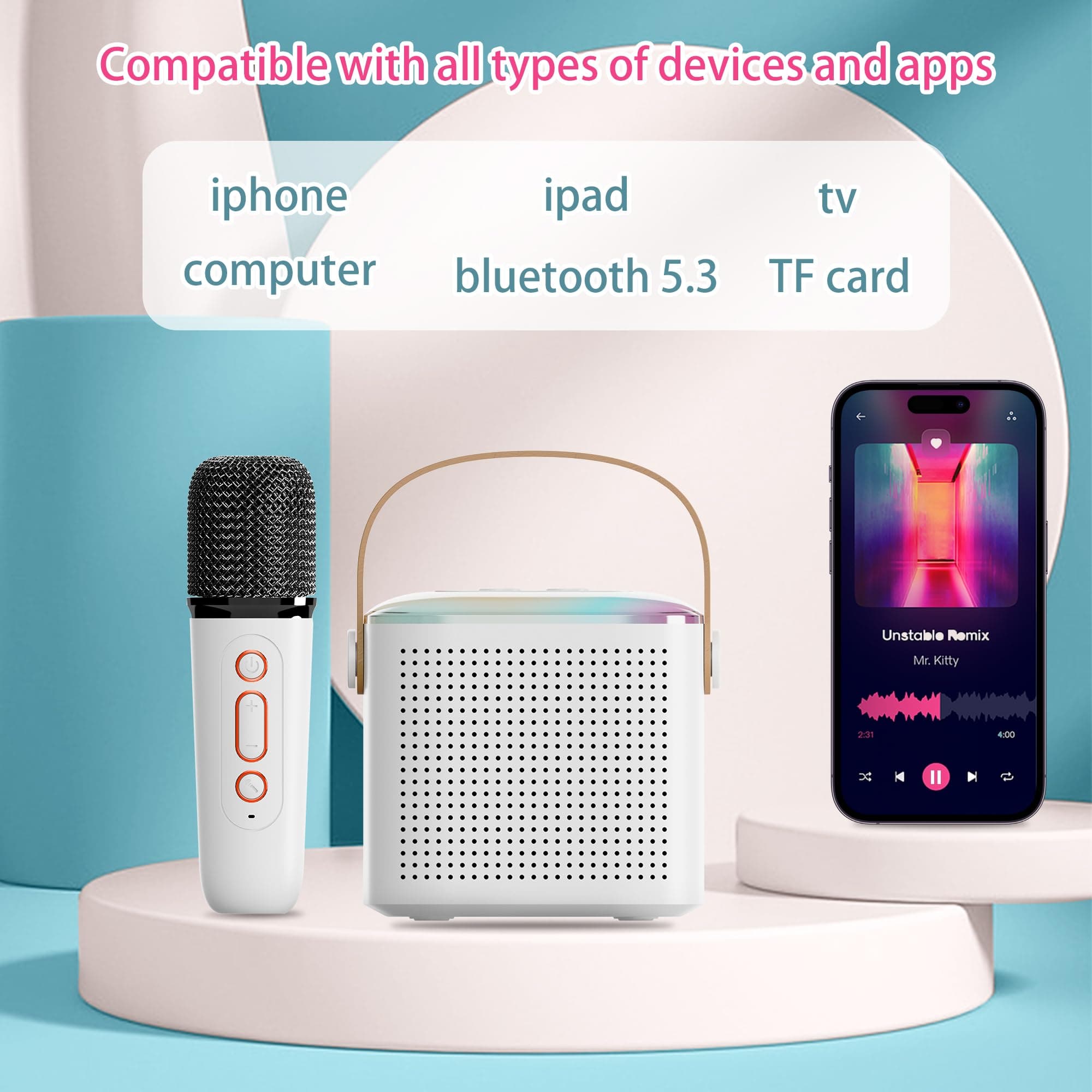 Karaoke Speaker with ‎2 ‏Mic ‎- جهاز ‏كاريوكي ‏مع ‏٢ ‏مايك image 9