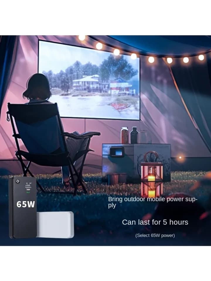 Rechargable ‎4K Projector ‎+ ‏Free  ‎stand  ‎-بروجكتر ‏لاسلكي  ‏مع ‏ستاند ‏مجاني ‏ image 9