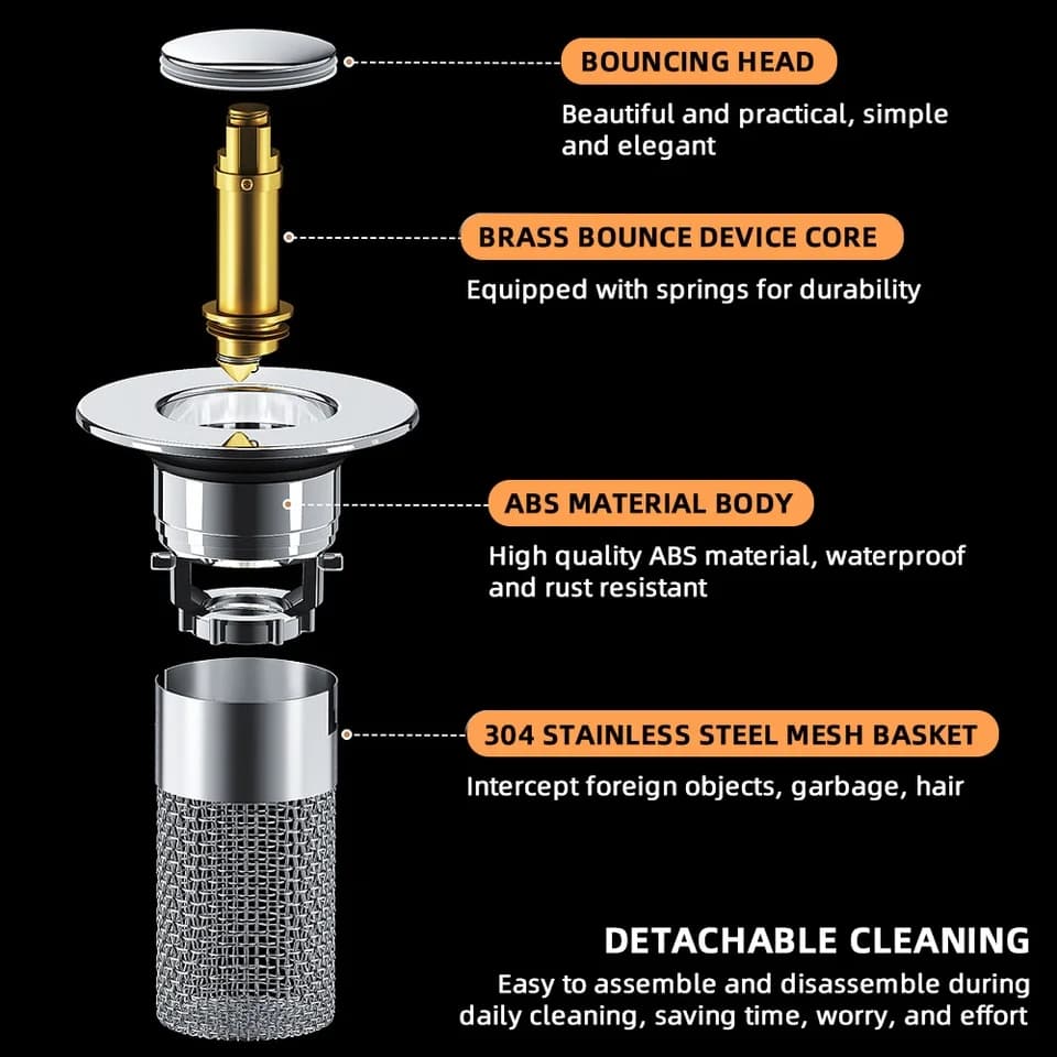 Sink Plug  ‎stainless ‎steel ‎- رأس ‏تصريف  ‏ستانليس image 5