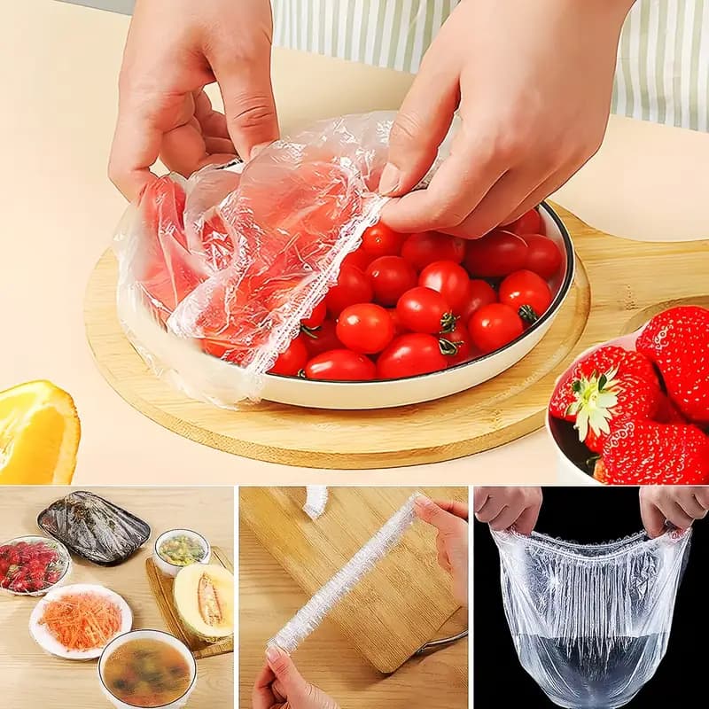 150pcs Plastic wrap cover ‎- اغطية ‏الاطعمة ‏١٥٠ ‏حبة