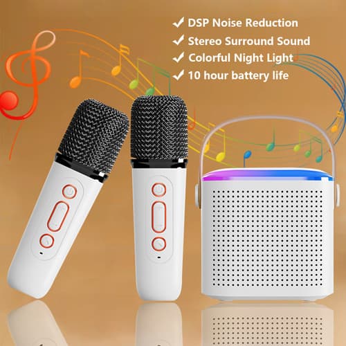 Karaoke Speaker with ‎2 ‏Mic ‎- جهاز ‏كاريوكي ‏مع ‏٢ ‏مايك image 7
