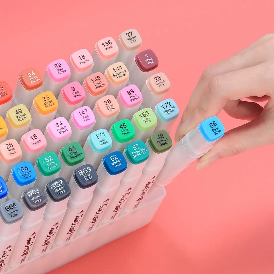 80pcs Double Head Marker ‎- ٨٠ ‏قطع ‏الوان ‏مختلفة image 5