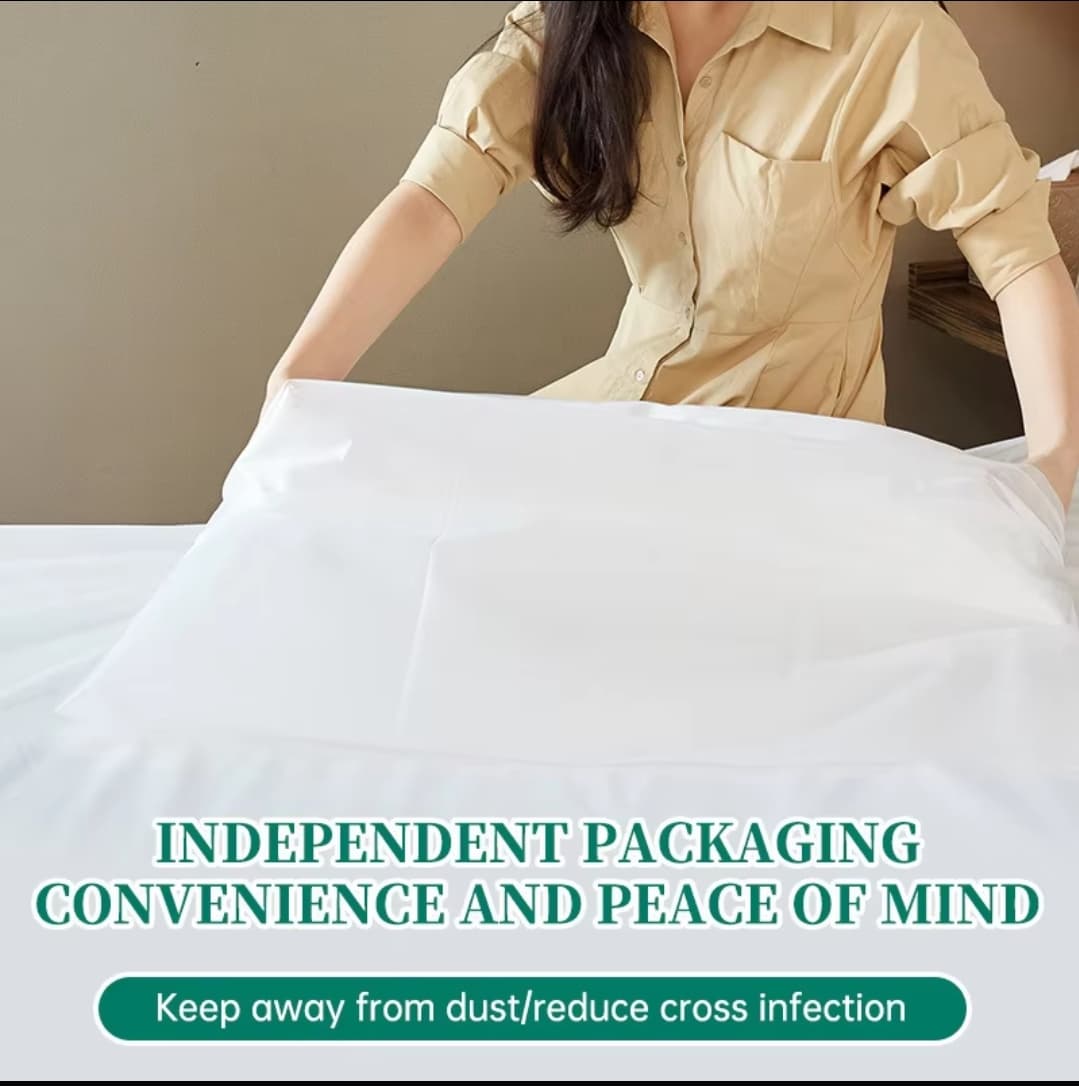 Disposable Bedding set for ‎Travel- ‏اغطية ‏سرير للسفر image 3