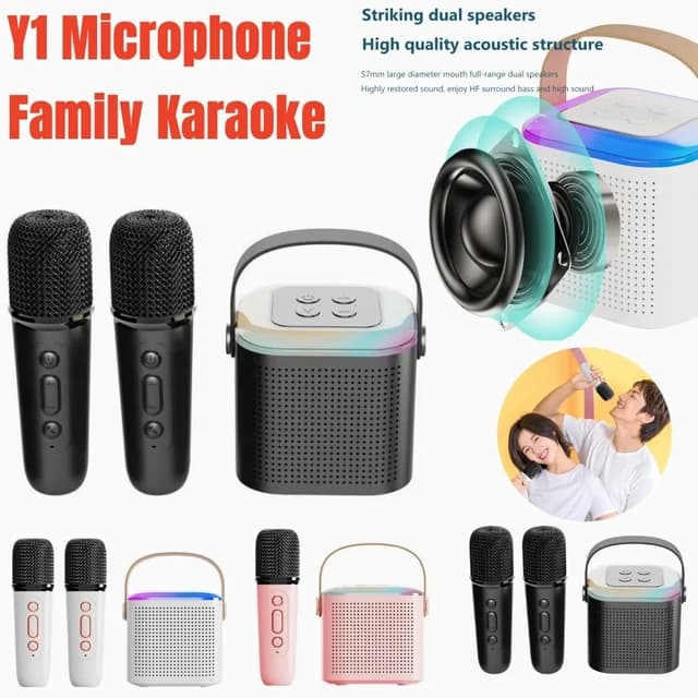 Karaoke Speaker with ‎2 ‏Mic ‎- جهاز ‏كاريوكي ‏مع ‏٢ ‏مايك image 6