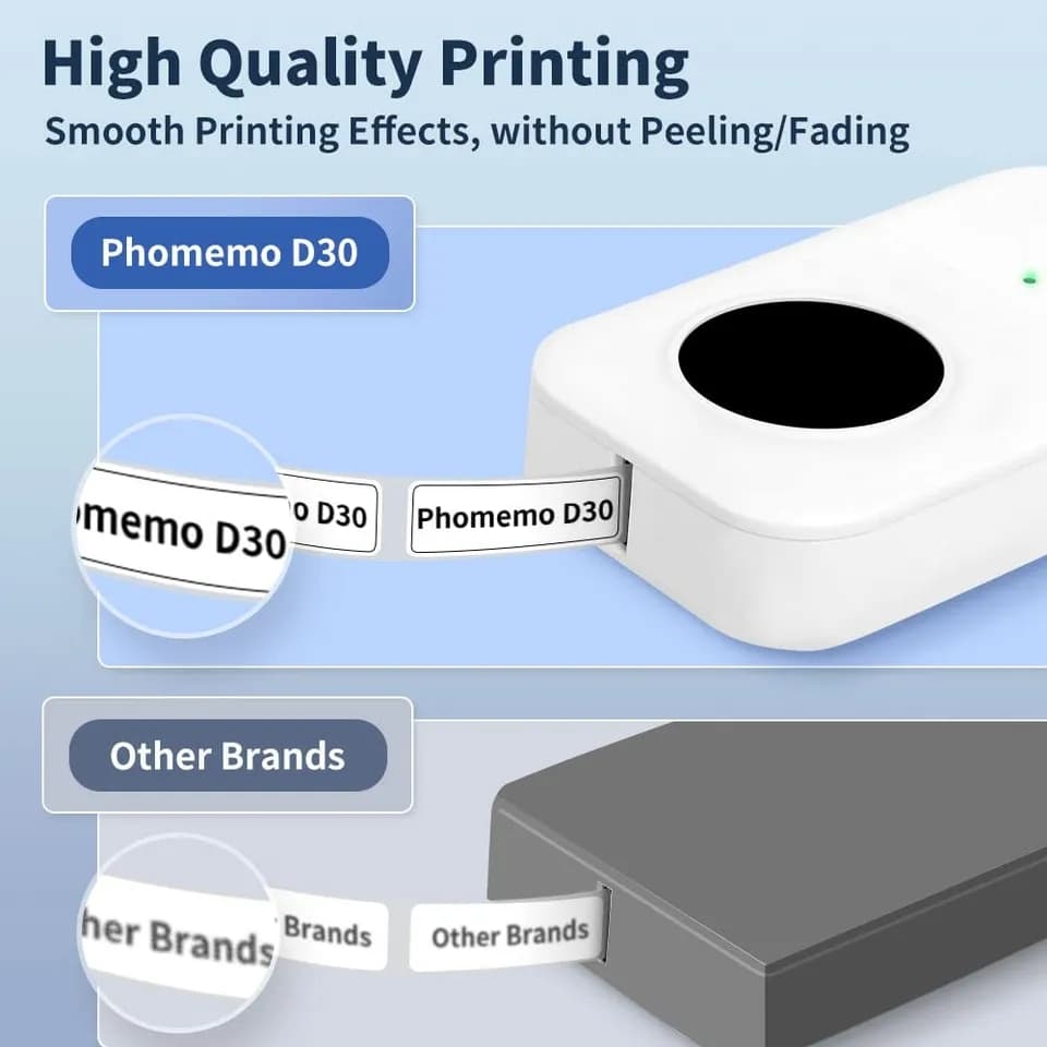 Phomemo D30 ‏Label Printer with ‎630 ‏free labels ‎+ طابعة ‏الستيكرات image 2