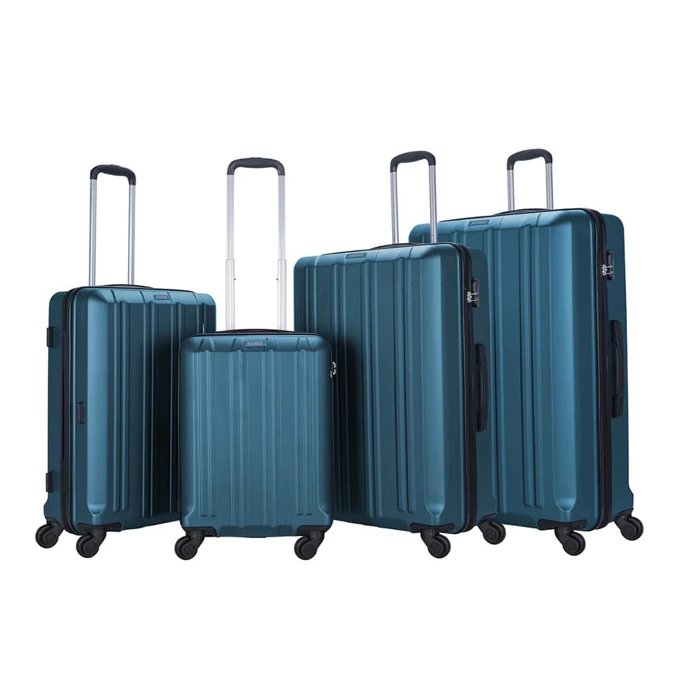 Stargold Set Of 4 Hardside Spinner Abs Trolley Luggage With Number Lock, Indigo Blue β 20, 24, 28, 32 Inches
