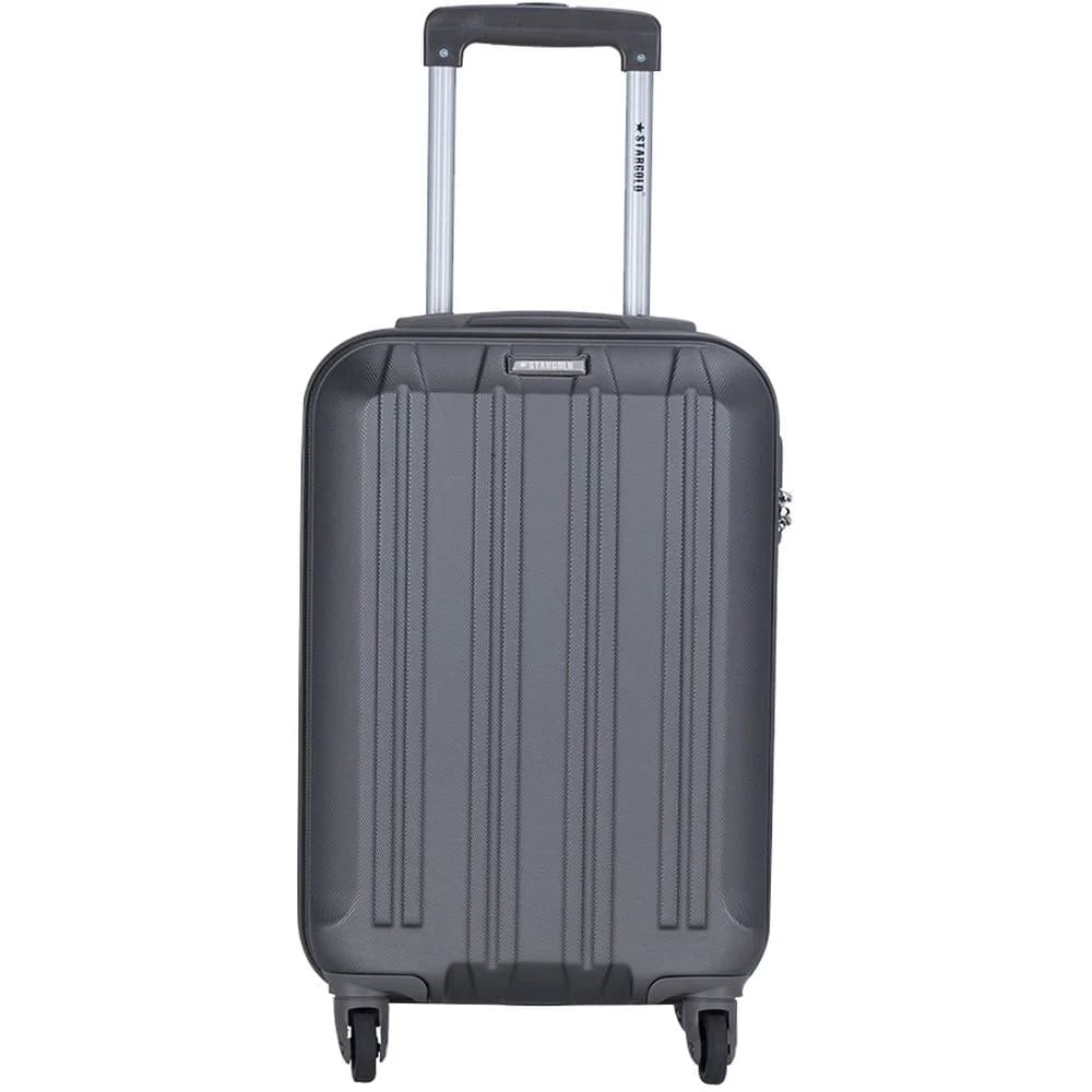 STARGOLD SG-T80 Single Hardside Spinner ABS Trolley Luggage With Number Lock, Purple – 20 Inches