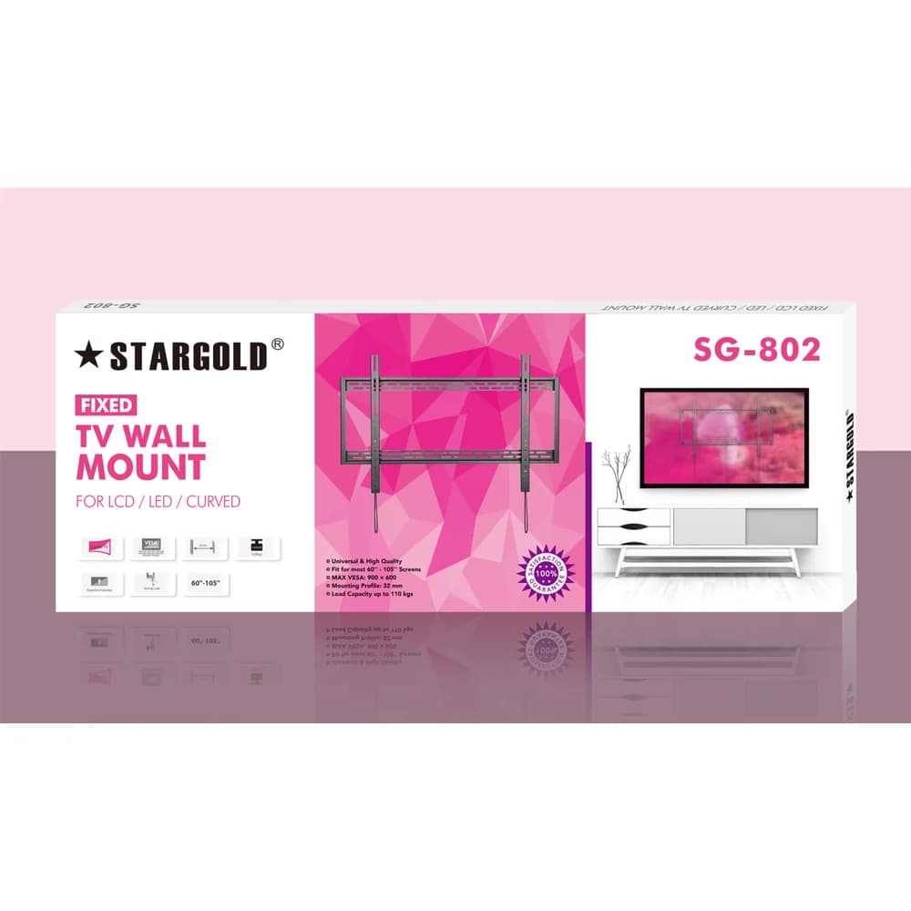 Stargold Sg-802 Fixed Wall Mount For 60-105” Screen