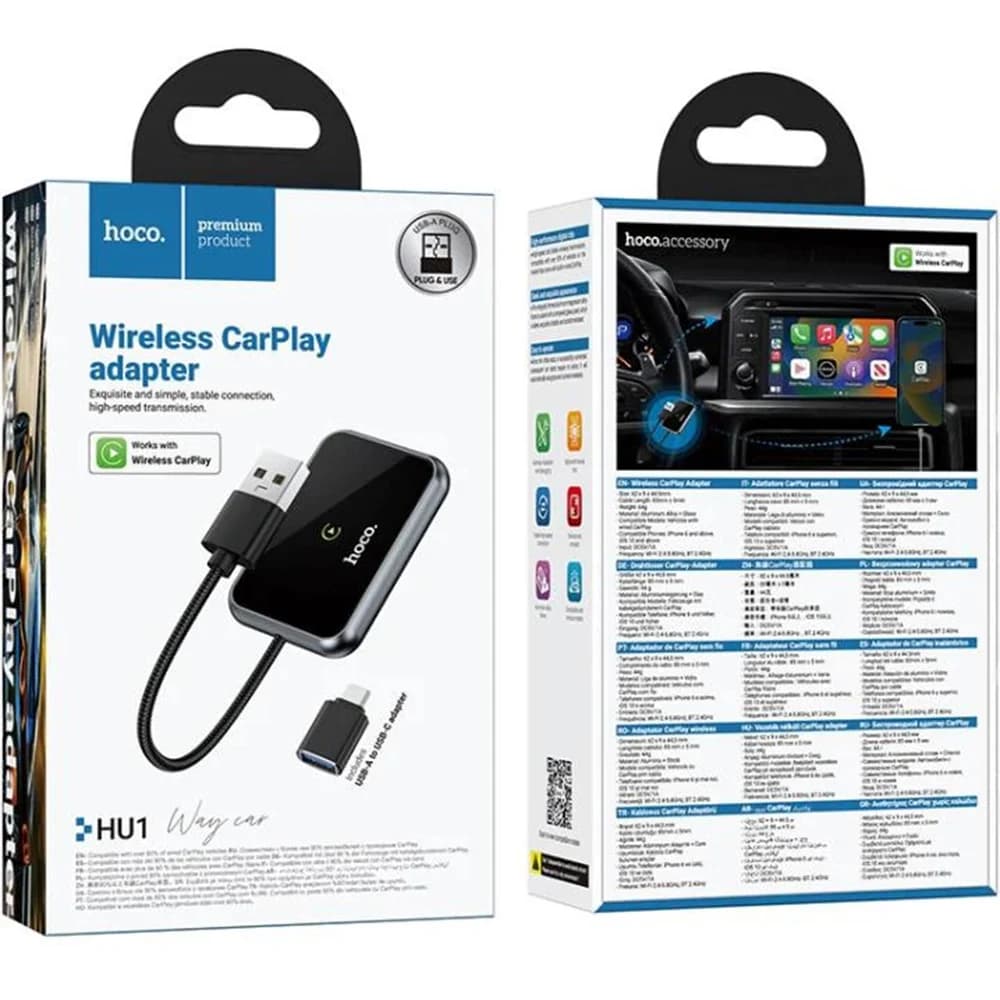 Hoco Wireless Carplay Adaptor Black β HU1