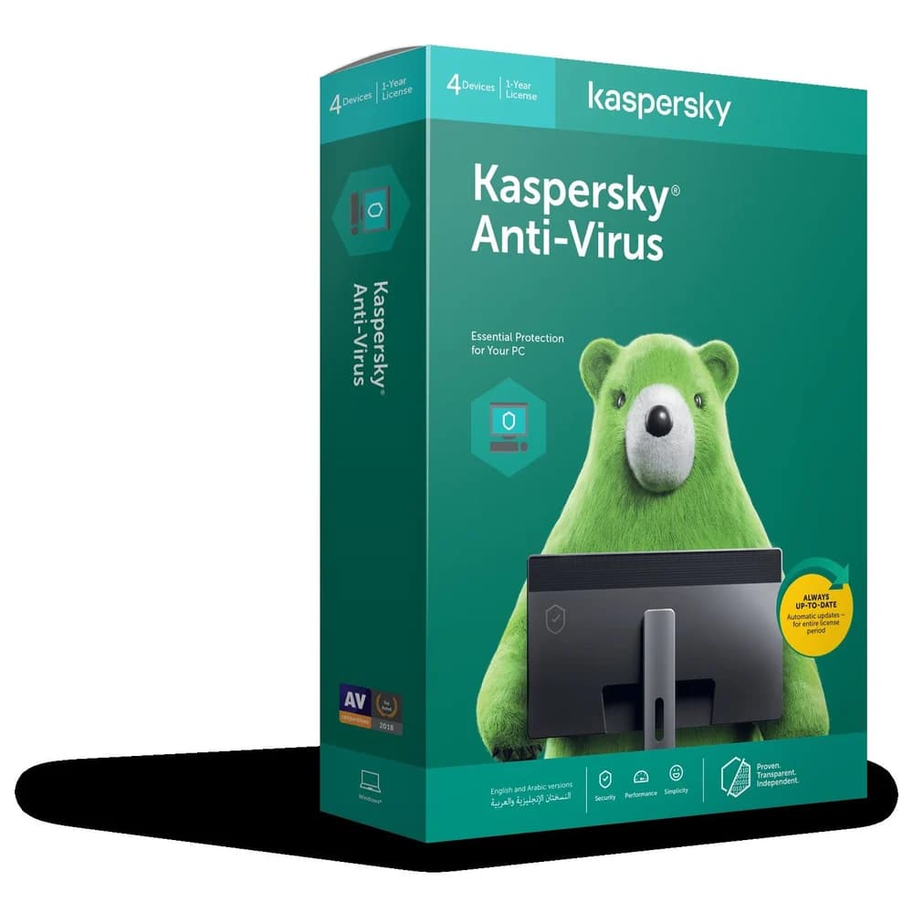 Kaspersky Anti Virus 2020 4 Users